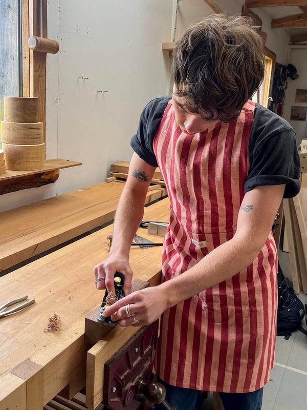 Bohemia Design Jaipur Stripe Apron Pomegranate