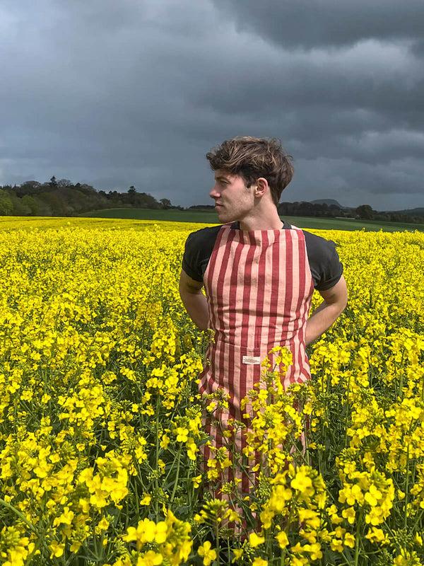 Bohemia Design Jaipur Stripe Apron Pomegranate