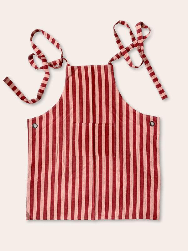 bohemia design Jaipur Stripe Apron Pomegranate