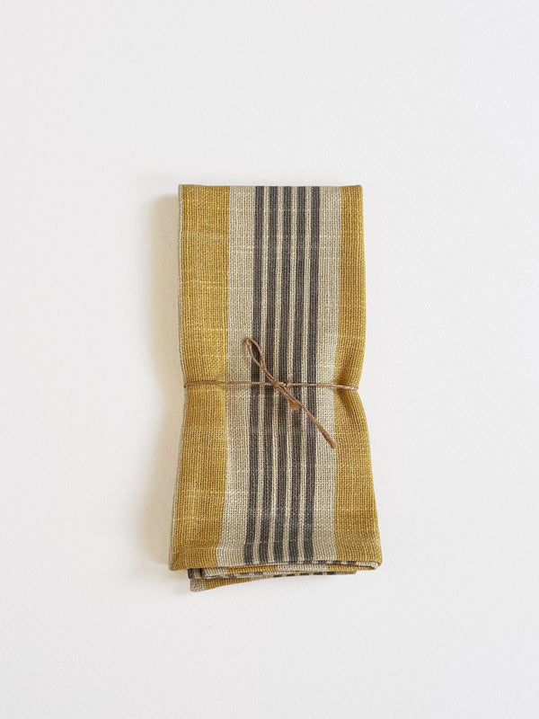 Bohemia Design Jaipur Stripe Napkin India Yellow