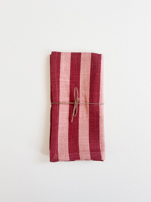 Bohemia Design Jaipur Stripe Napkin Pomegranate
