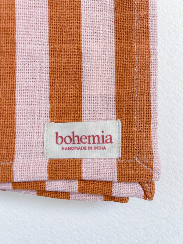 Bohemia Design Jaipur Stripe Tea Towel Pink City