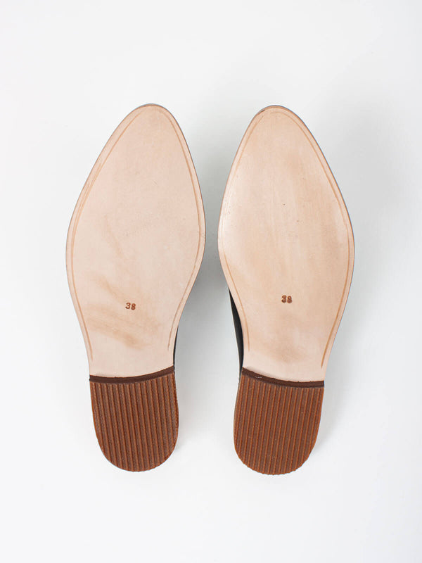 Bohemia Design Leather Mules Black