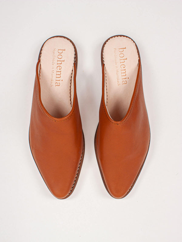 Bohemia Design Leather Mules Tan