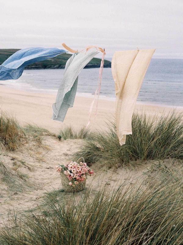 Bohemia Design Linen Scarf Mustard And Orange