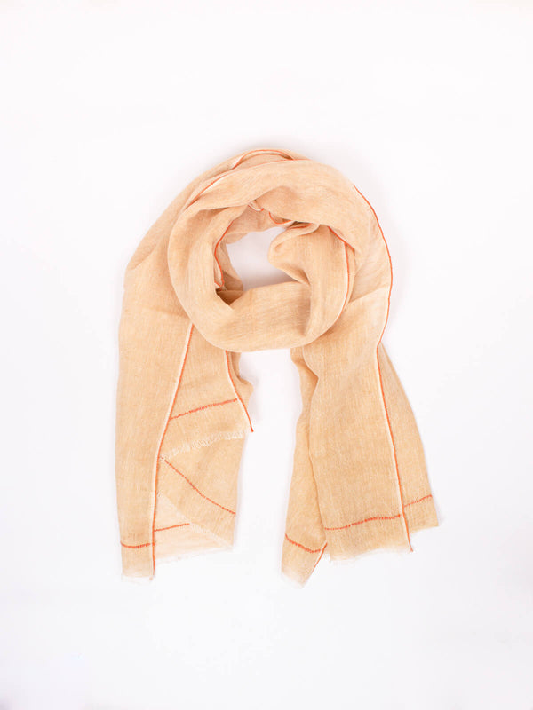 bohemia design Linen Scarf Mustard and Orange