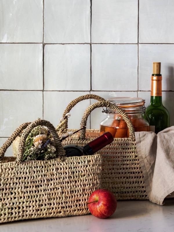bohemia design Long Open Weave Storage Baskets