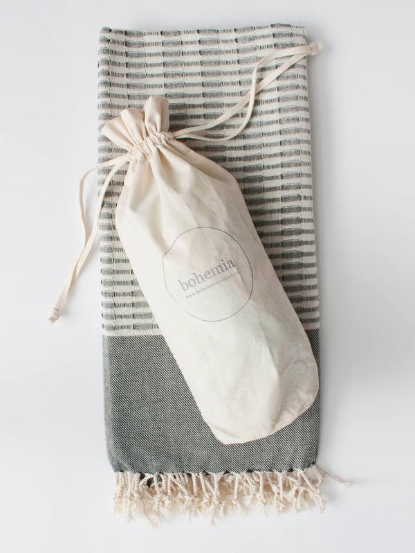 Bohemia Design Miami Hammam Towel Charcoal