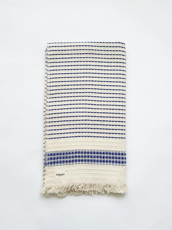 Bohemia Design Milos Check Hammam Towel Blue