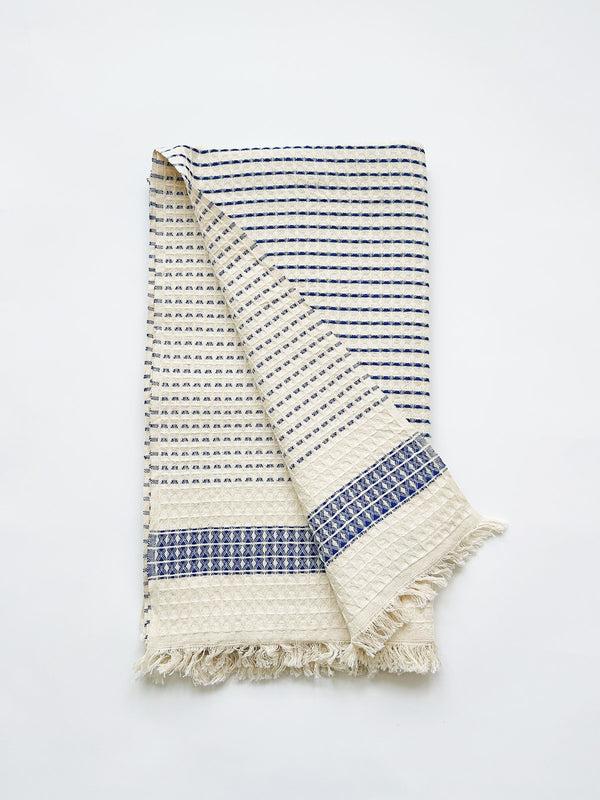 Bohemia Design Milos Check Hammam Towel Blue