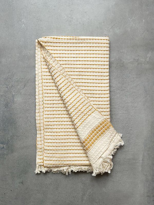 Bohemia Design Milos Check Hammam Towel Mustard