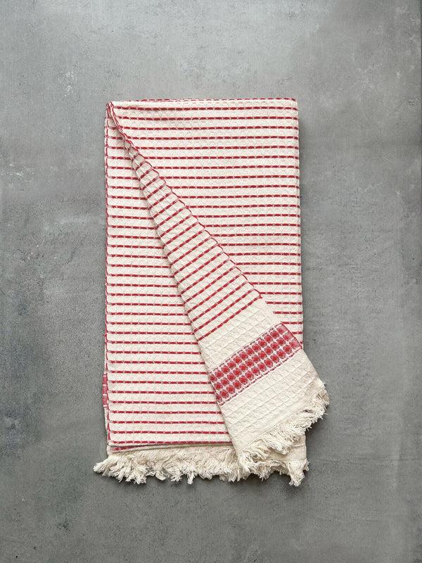 Bohemia Design Milos Check Hammam Towel Terracotta