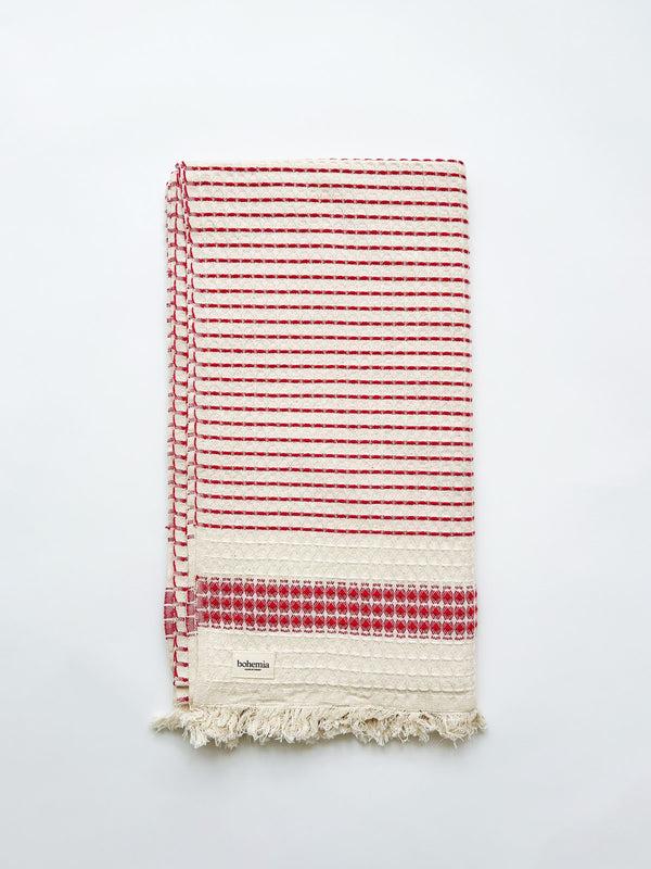 Bohemia Design Milos Check Hammam Towel Terracotta