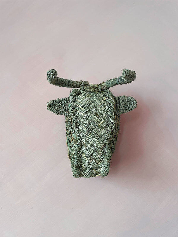 Bohemia Design Mini Woven Animal Head Buffalo