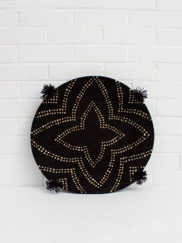 bohemia design Moroccan Wool Plates Black