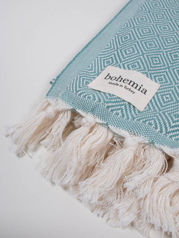 Bohemia Design Nordic Dot Hammam Towel Grey Green