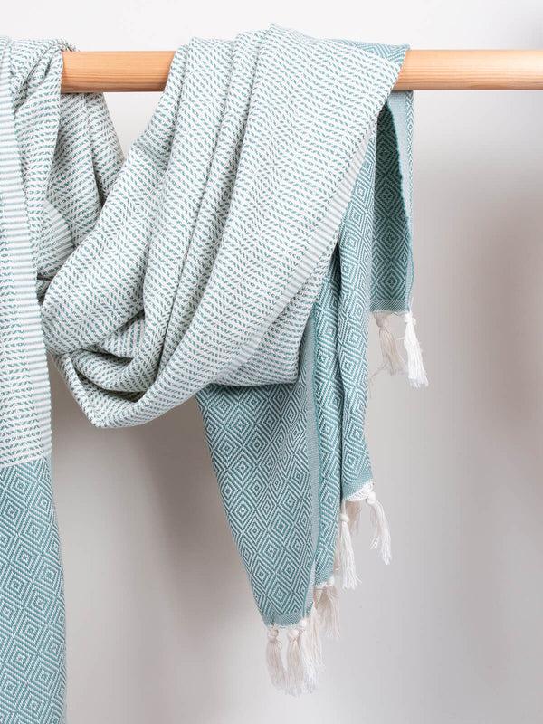 Bohemia Design Nordic Dot Hammam Towel Grey Green