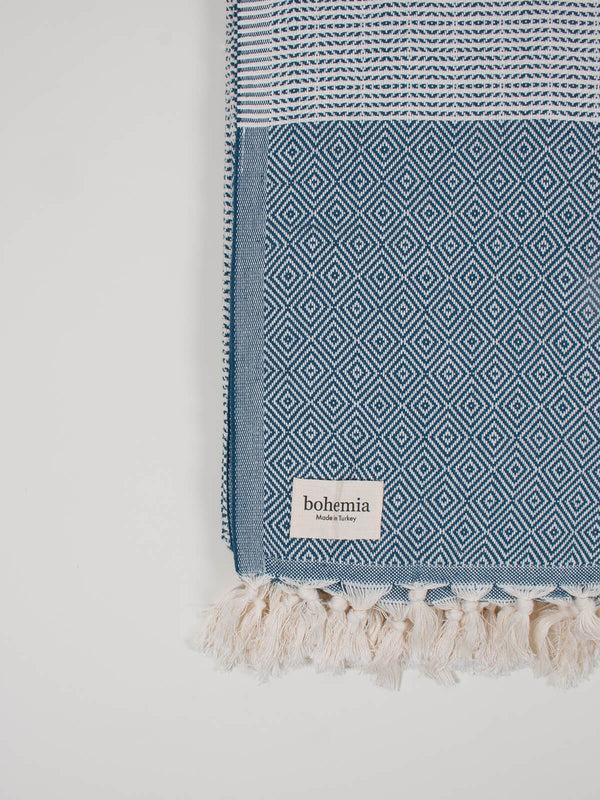 Bohemia Design Nordic Dot Hammam Towel Indigo