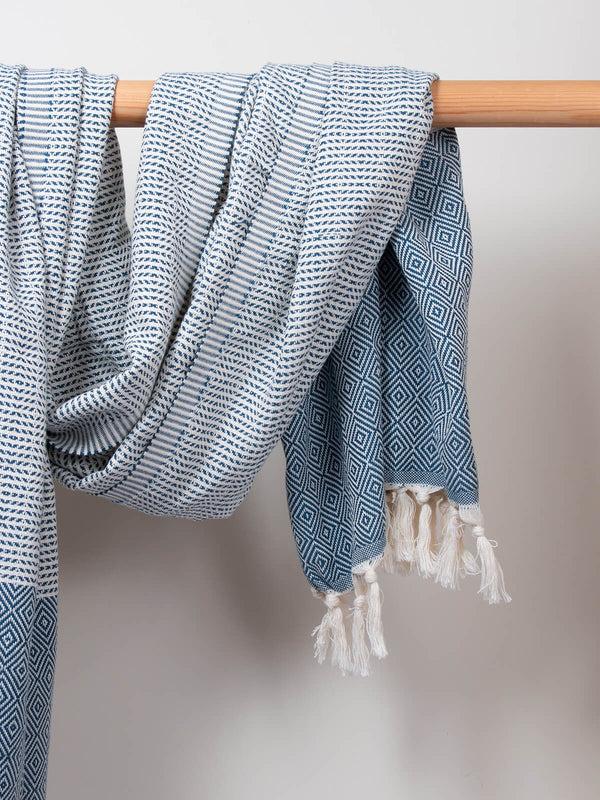 Bohemia Design Nordic Dot Hammam Towel Indigo