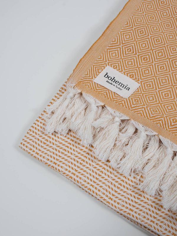Bohemia Design Nordic Dot Hammam Towel Mustard