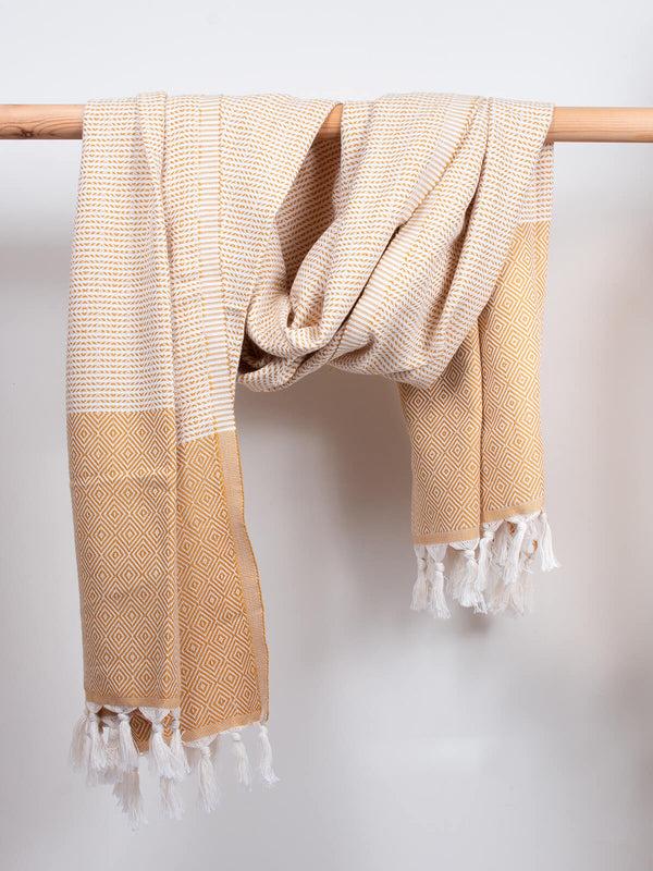 Bohemia Design Nordic Dot Hammam Towel Mustard