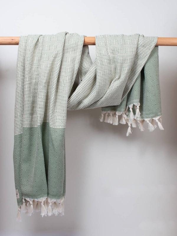 Bohemia Design Nordic Dot Hammam Towel Olive
