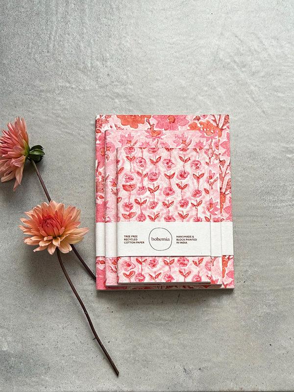 bohemia design Notebook Set of 3 Vintage Pink