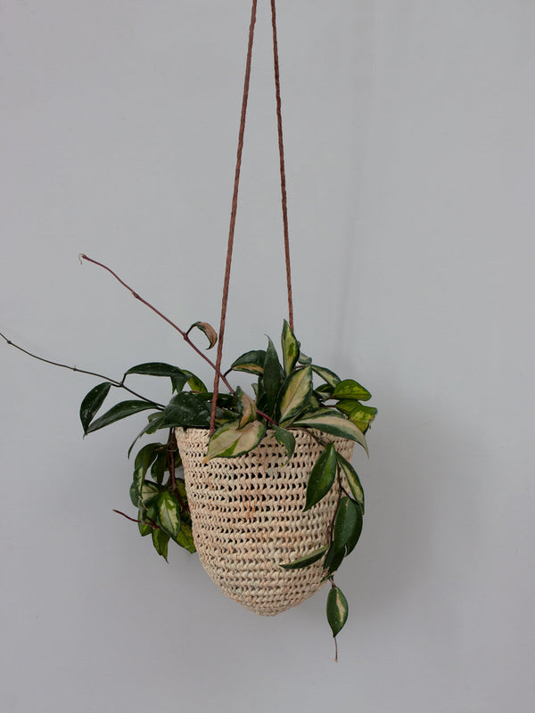 Bohemia Design Open Weave Dome Hanging Baskets Tan