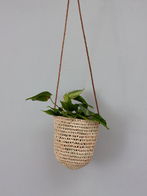 Bohemia Design Open Weave Dome Hanging Baskets Tan