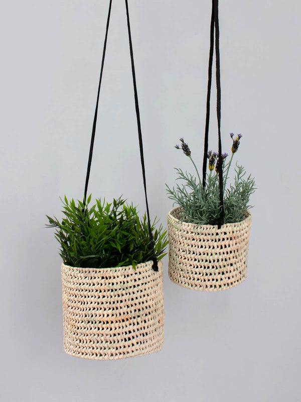 bohemia design Open Weave Hanging Baskets Black