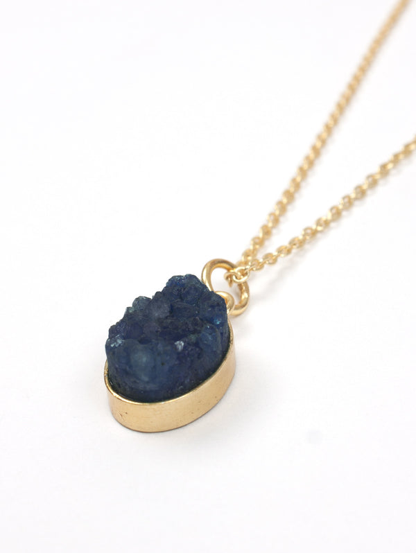 Bohemia Design Oval Druzy Necklaces
