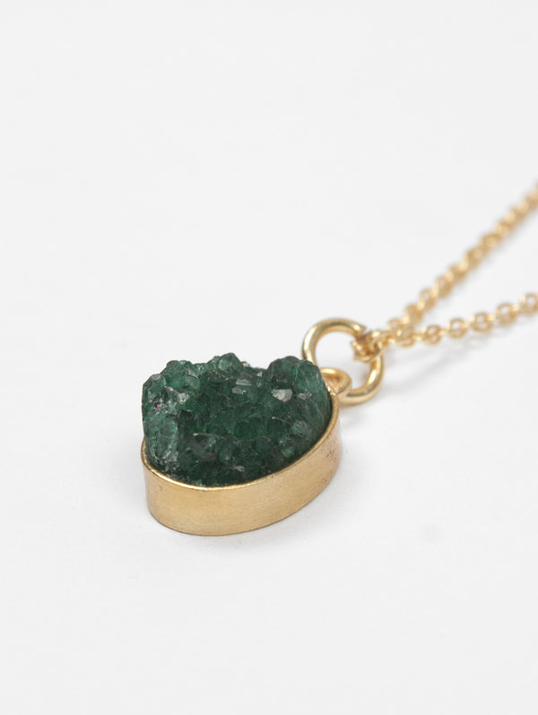 bohemia design Oval Druzy Necklaces