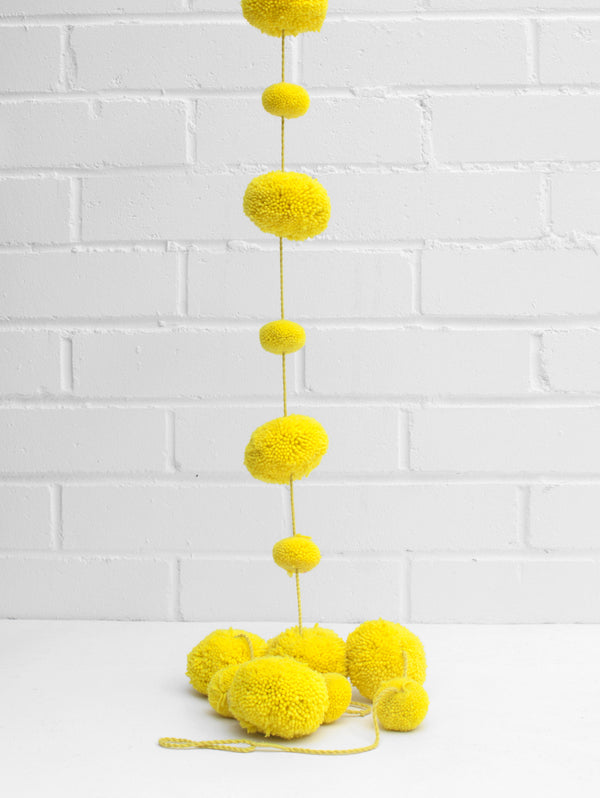 bohemia design Pom Pom Garland Acid Yellow