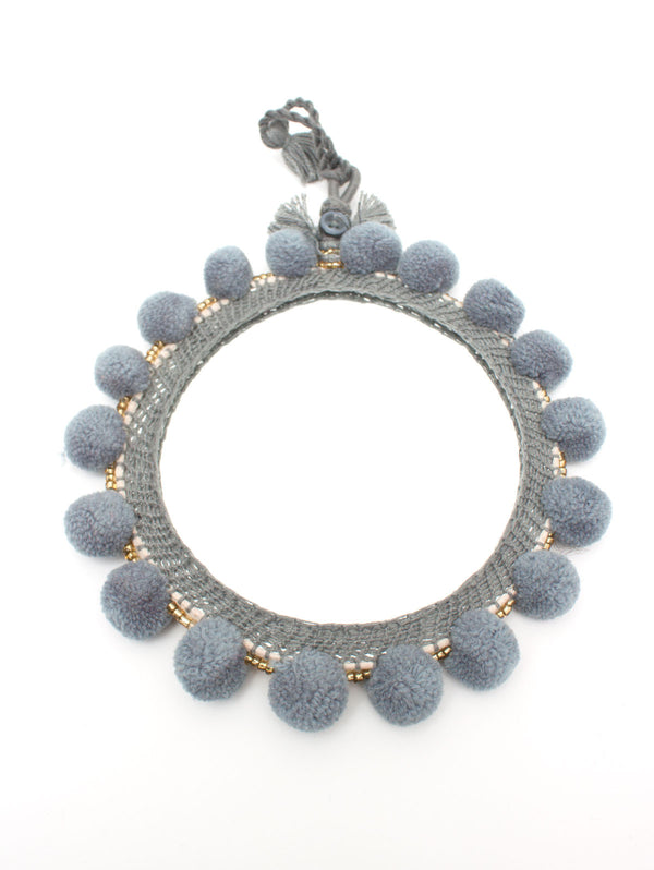 Bohemia Design Pom Pom Mirrors Grey