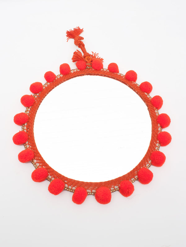 bohemia design Pom Pom Mirrors Orange