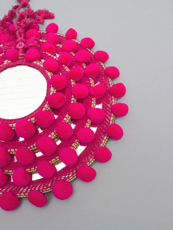 Bohemia Design Pom Pom Mirrors Pink