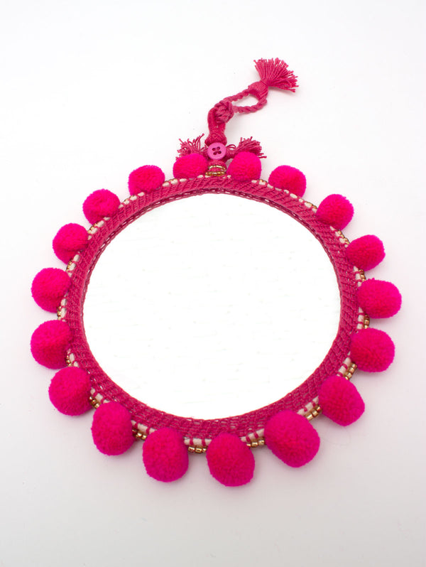 Bohemia Design Pom Pom Mirrors Pink