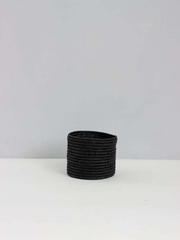 Bohemia Design Raffia Storage Pots Black