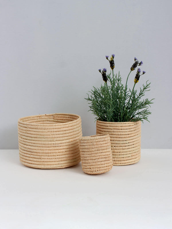 Bohemia Design Raffia Storage Pots Natural