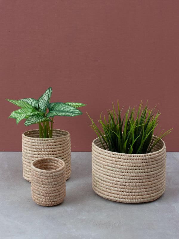 bohemia design Raffia Storage Pots Natural