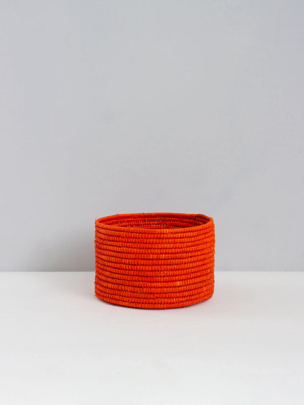 Bohemia Design Raffia Storage Pots Orange
