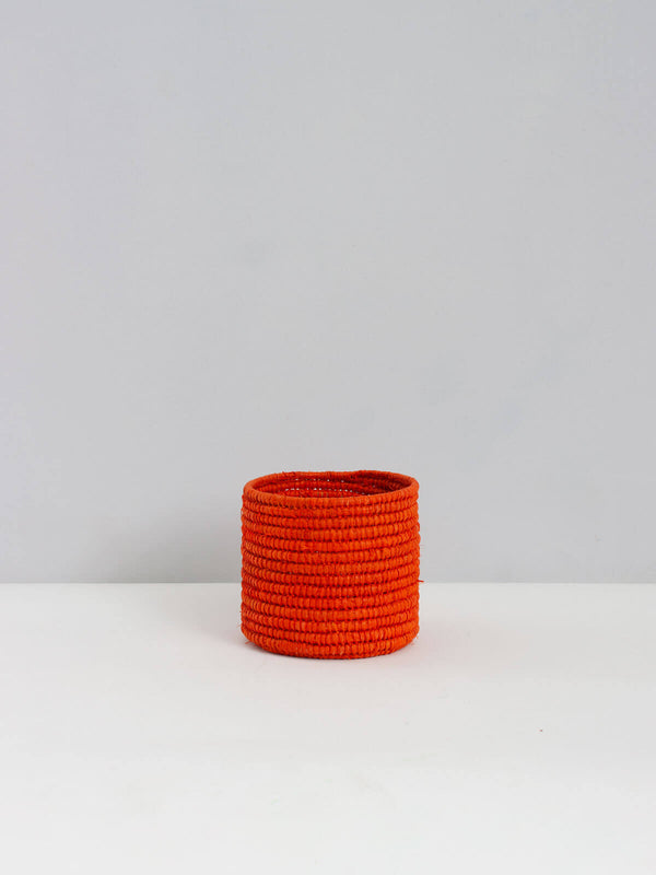 Bohemia Design Raffia Storage Pots Orange