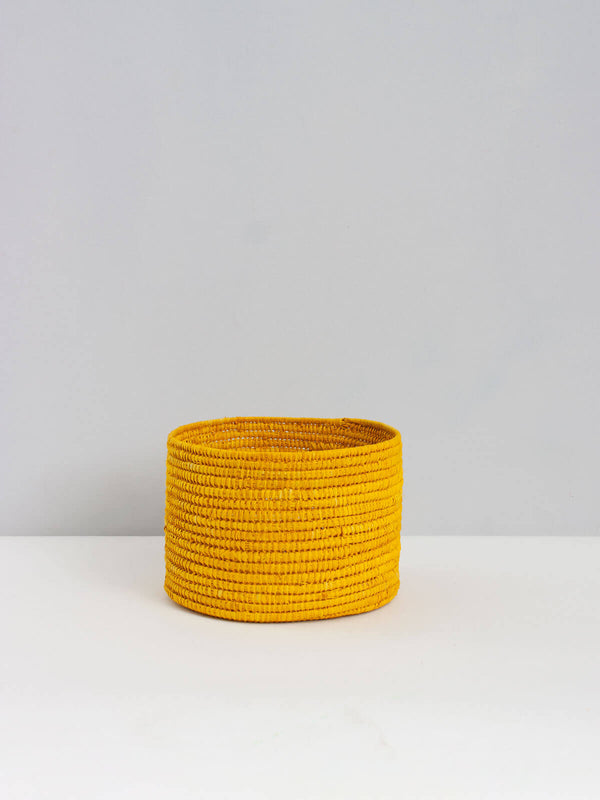 Bohemia Design Raffia Storage Pots Yellow