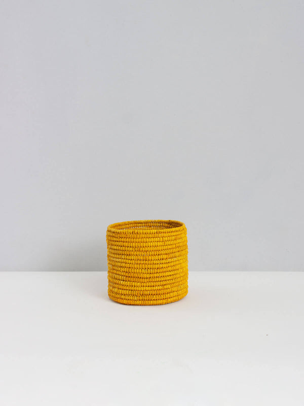Bohemia Design Raffia Storage Pots Yellow