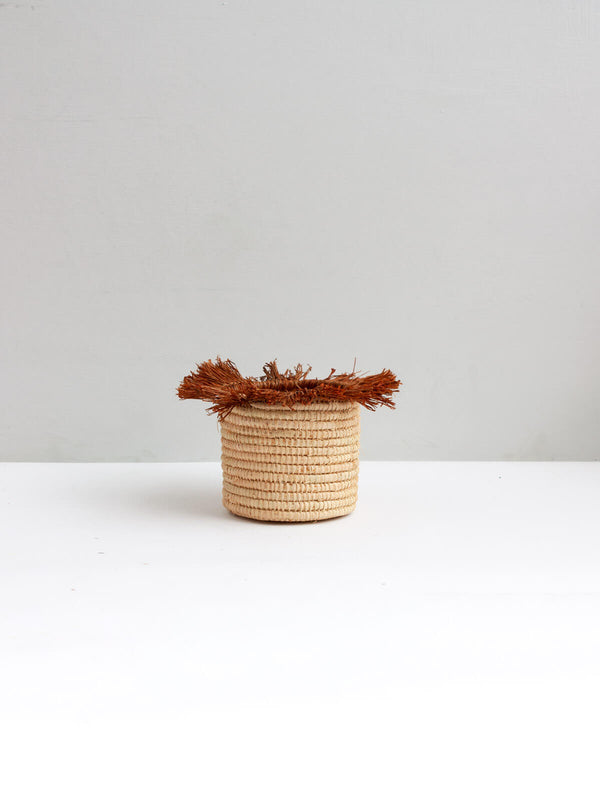 Bohemia Design Raffia Tassel Storage Pots Tobacco