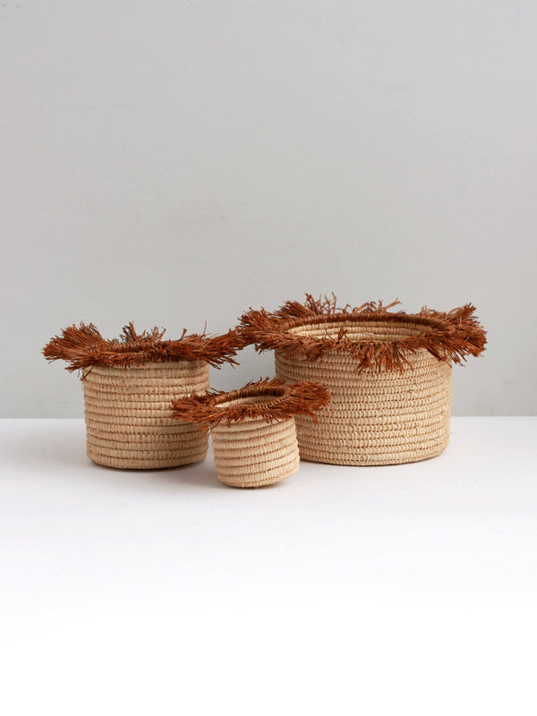 bohemia design Raffia Tassel Storage Pots Tobacco