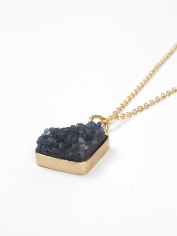 Bohemia Design Square Druzy Necklace