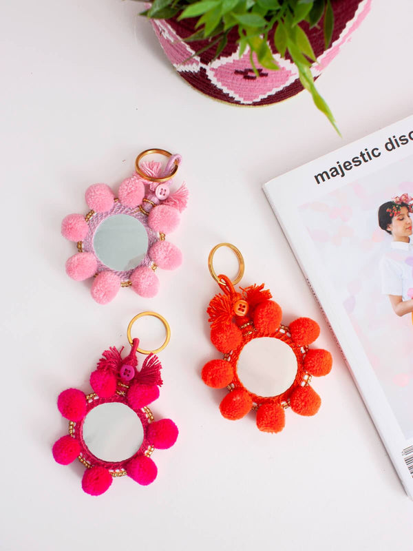 bohemia design Super Pom Pom Mirror Keyrings Mini