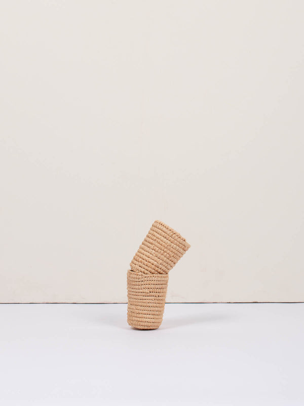 Bohemia Design Tiny Raffia Pot Set Of 2 (Sample)