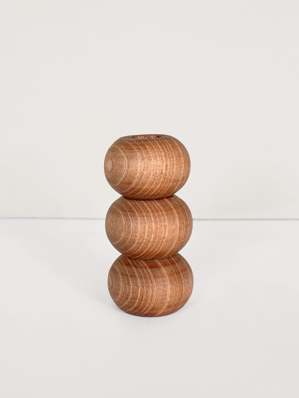 Bohemia Design Walnut Wood Candlestick Ball